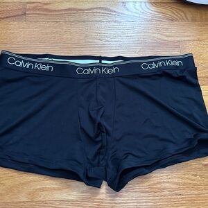 Calvin Klein Men's Black Boxer Briefs with Logo Waistband